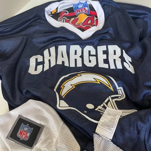 NFL Multicolor Los Angeles Chargers & Miami Dolphins Reversible Jersey Size XL - Picture 5 of 13